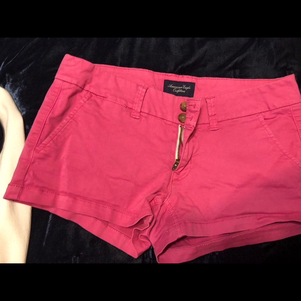 Pink American Eagle Stretch Shorts